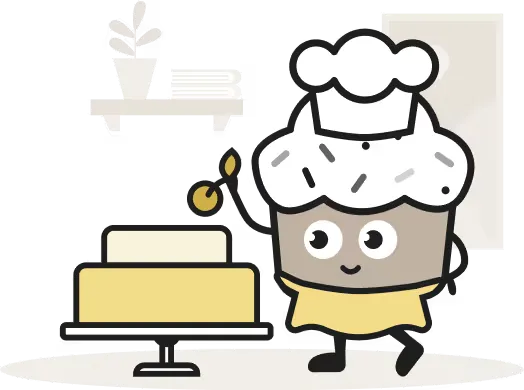 Cakewalk mascot character illustration