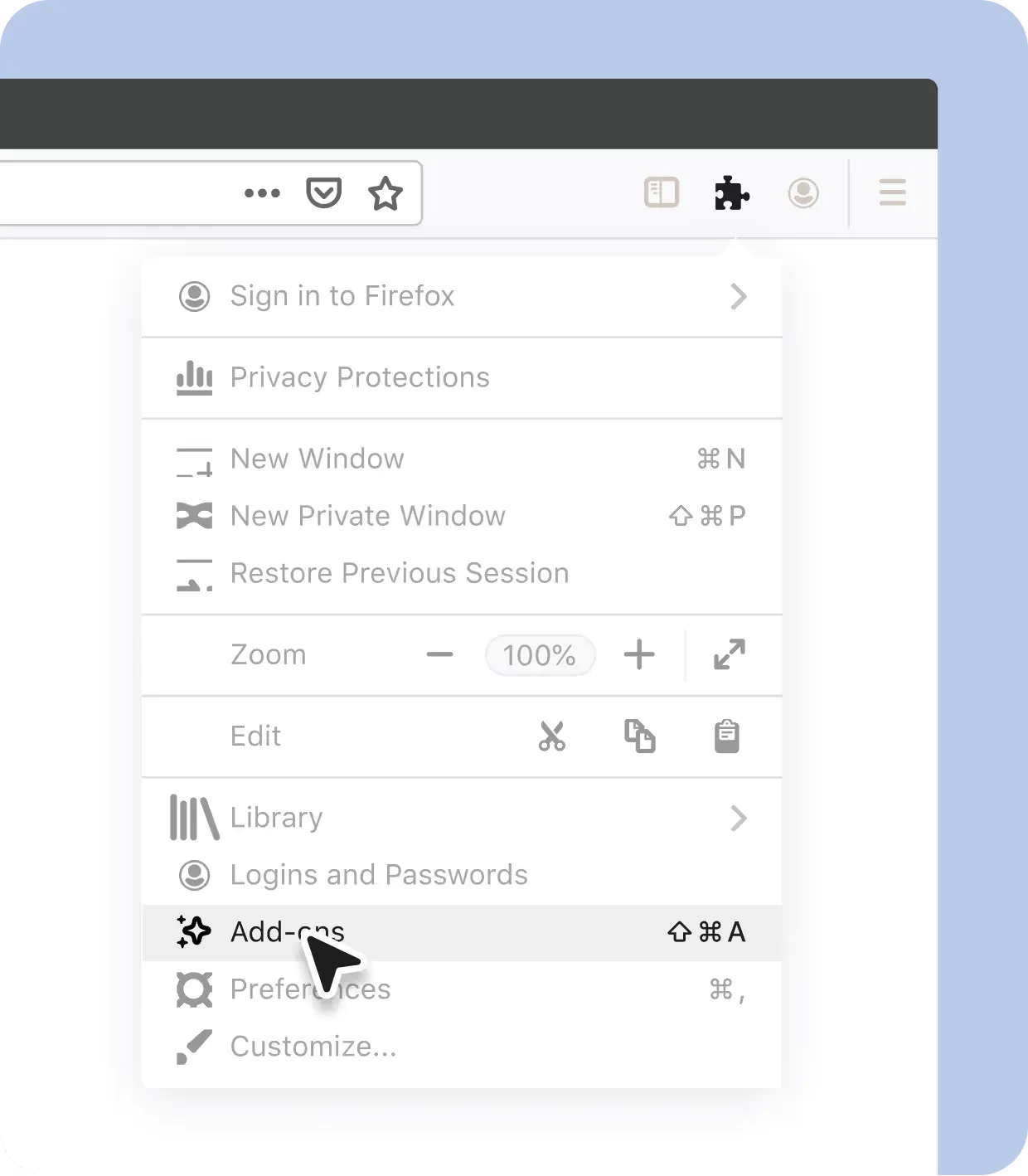 Firefox browser showing Cakewalk extension being added from the add-ons menu